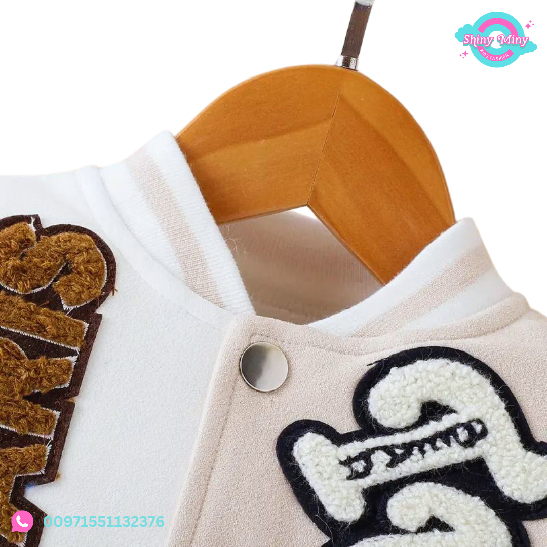 baby boy's cute jacket , white color.