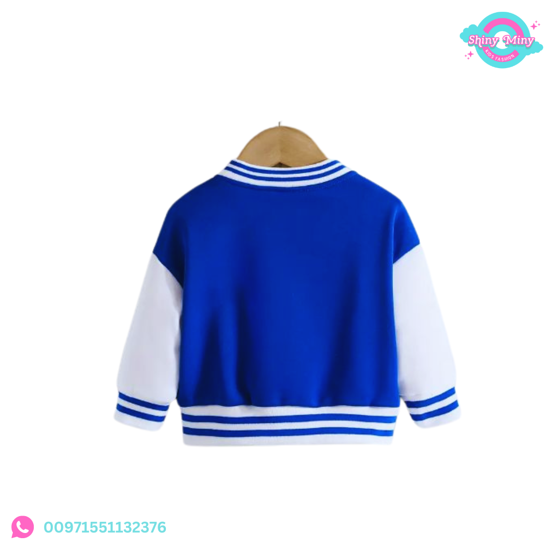 baby boy's cute jacket , blue color.