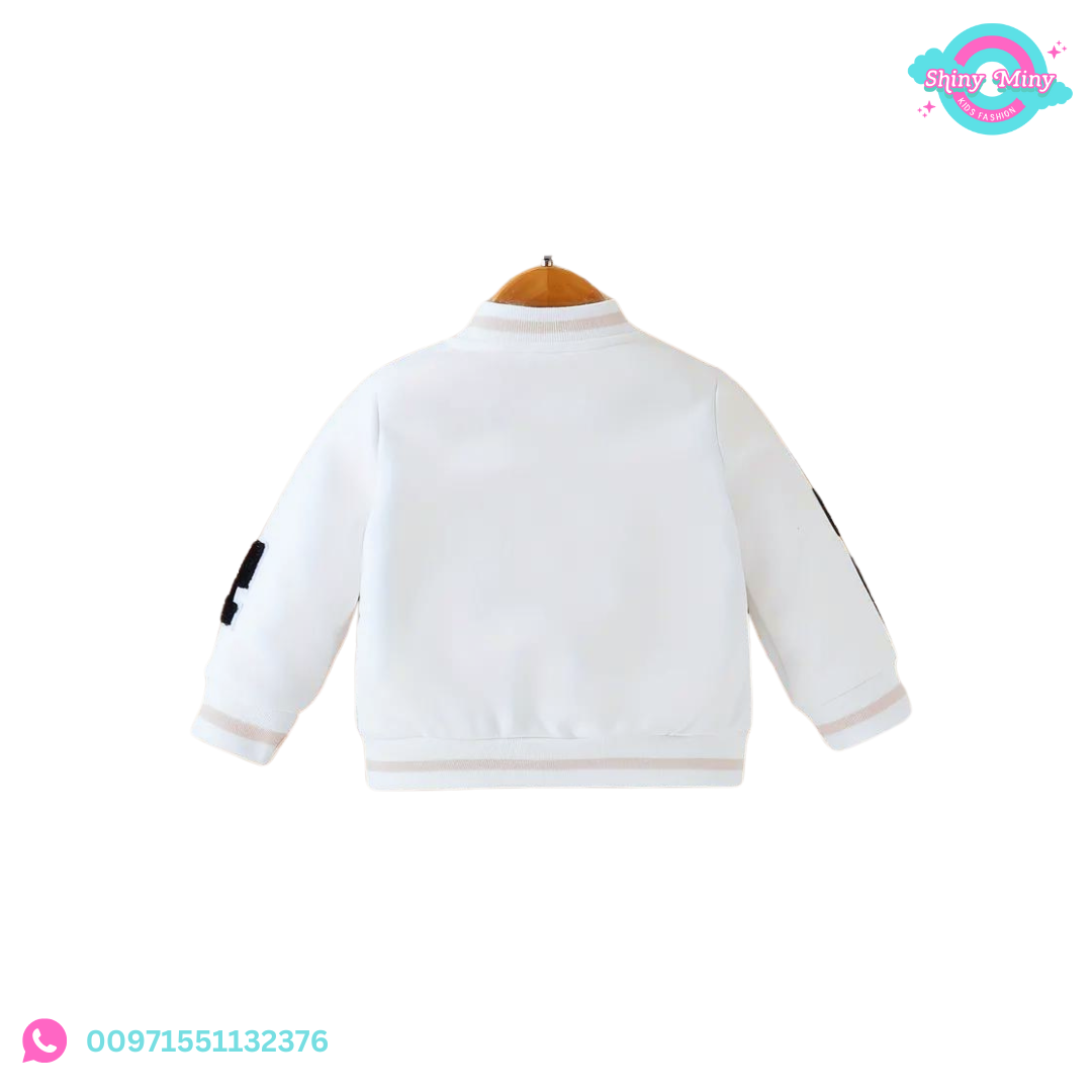 baby boy's cute jacket , white color.