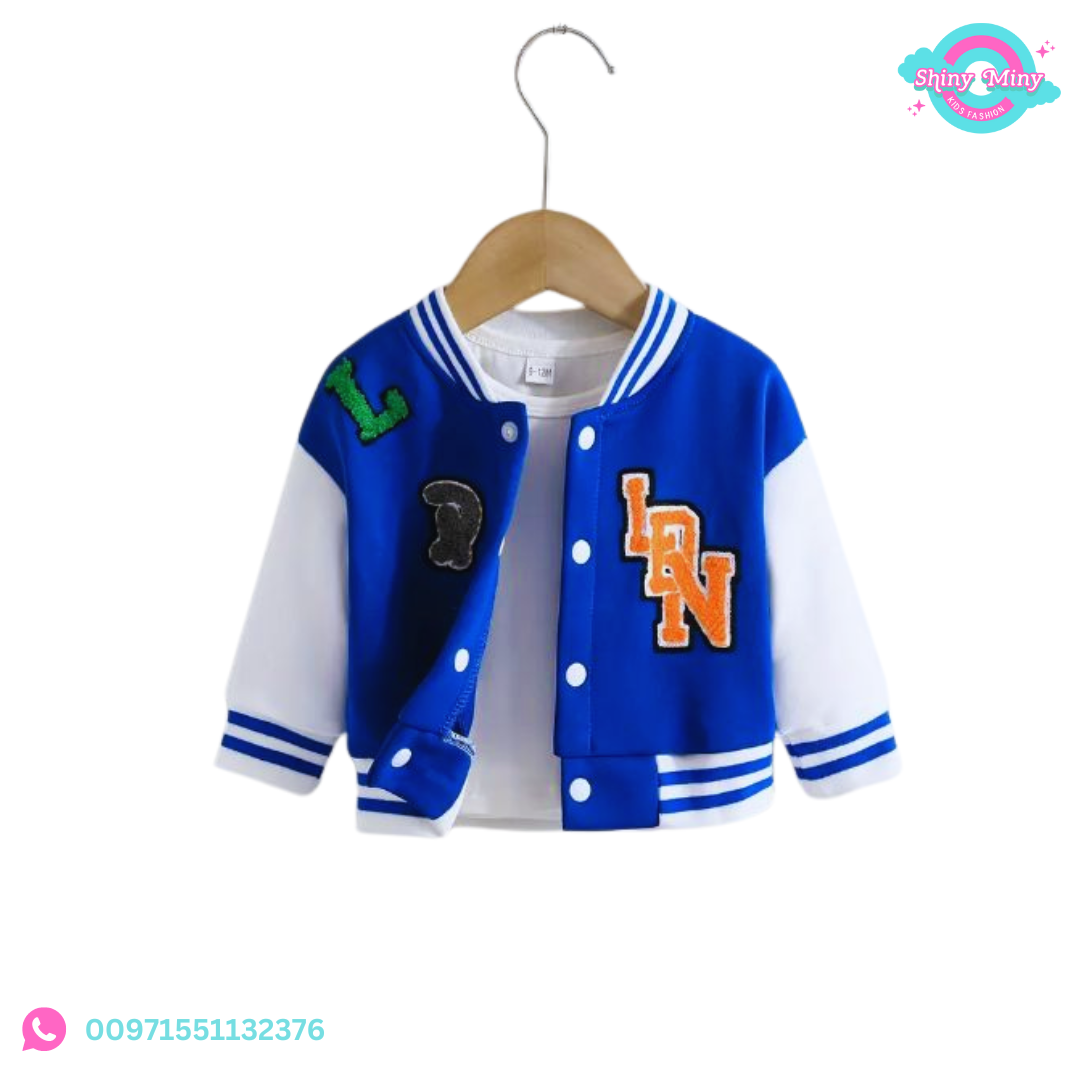 baby boy's cute jacket , blue color.