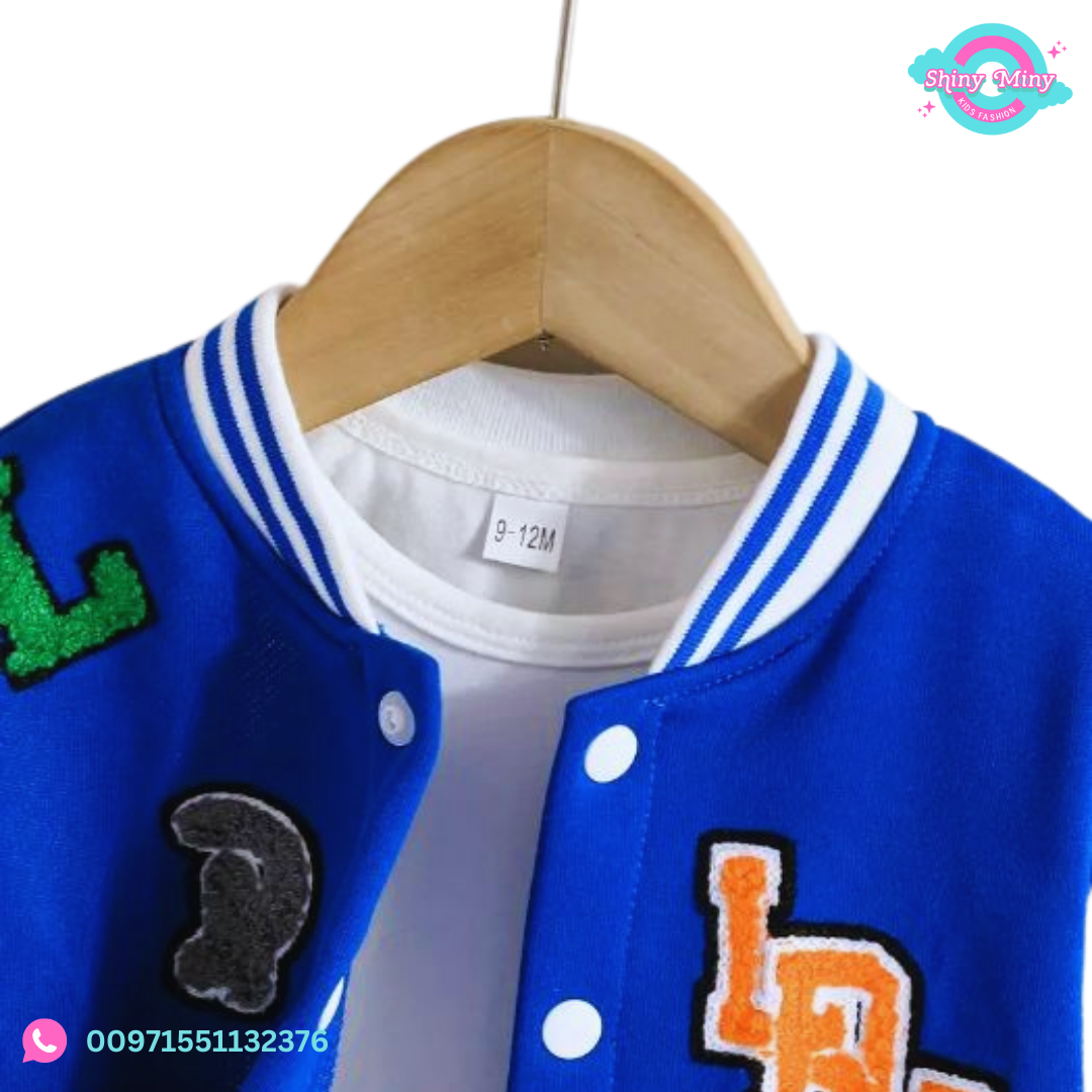 baby boy's cute jacket , blue color.